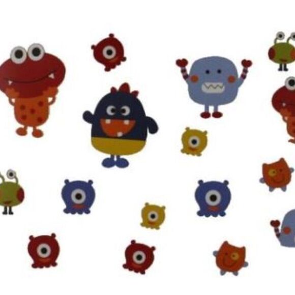 Graco Baby Monsters Nursery Bedroom Wall Decal Set - Picture 1 of 4